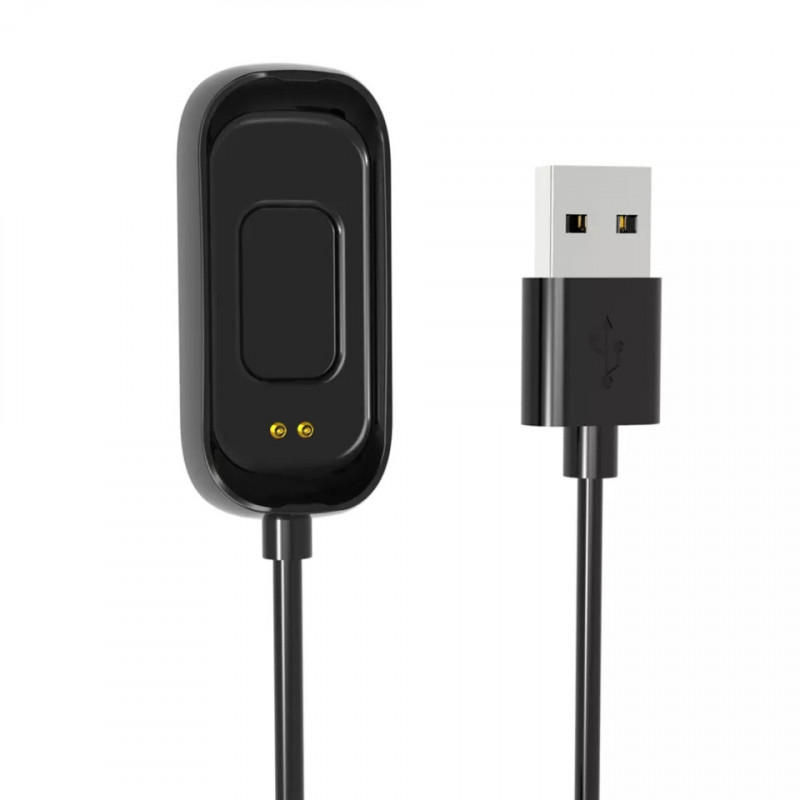 Зарядний USB кабель на розумний годинник Oppo Band AB96  100 см. Чорний