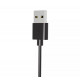 Зарядний USB кабель на розумний годинник Oppo Band AB96  100 см. Чорний