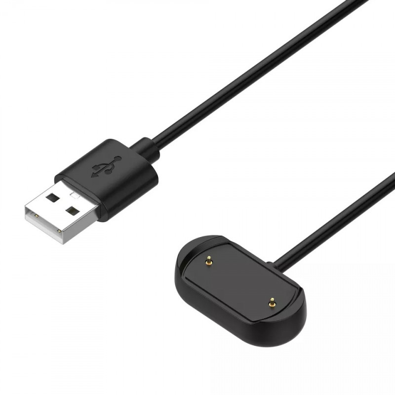 Магнітний USB кабель на годинник Huami Amazfit GTS 3 / GTR 3 / GTR 3 Pro  100 см. Чорний