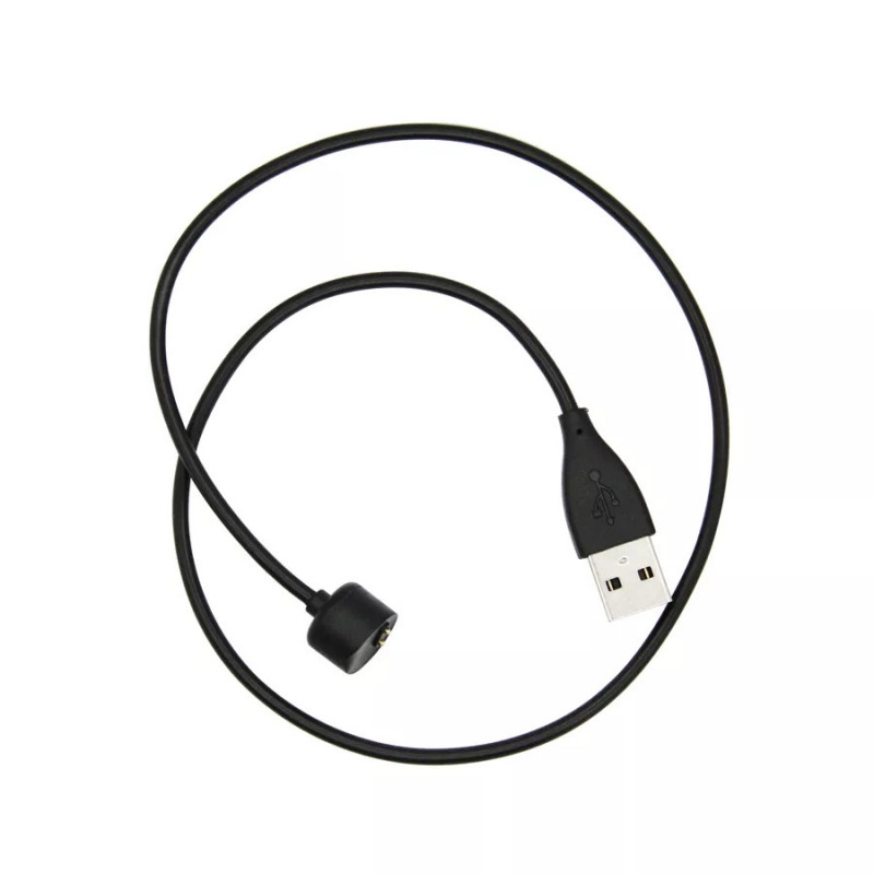 Магнітний USB кабель на фітнес-браслет Xiaomi Mi Band 7  50 см. Чорний