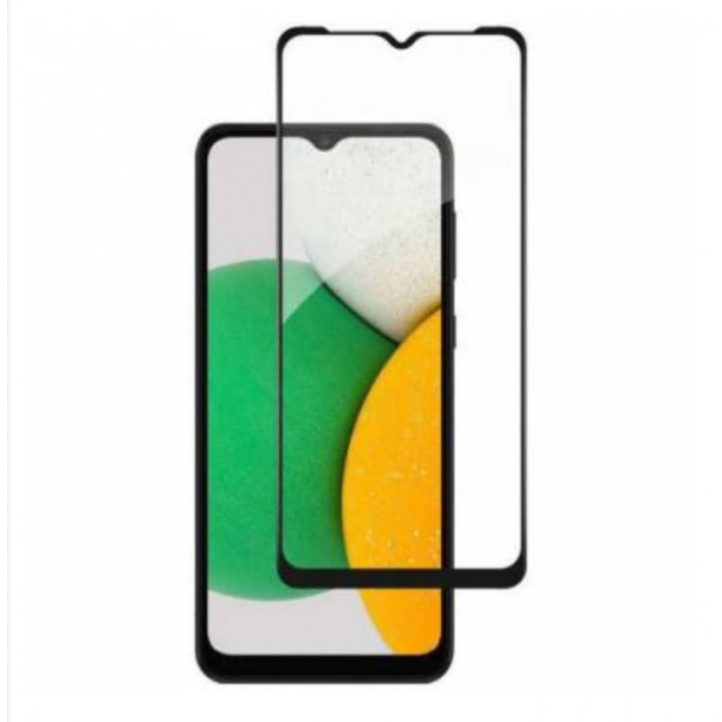 Загартоване скло на  Samsung A03S  / Повне покриття / Чорна рамка