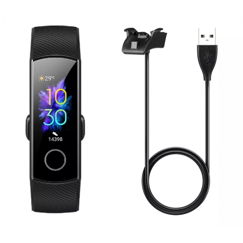Зарядний USB кабель для браслета Honor Band 3 / Honor Band 4 / Honor Band 5 / 100 см. Чорний