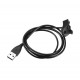 Зарядний USB кабель для браслета Honor Band 3 / Honor Band 4 / Honor Band 5 / 100 см. Чорний