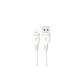 Кабель XO  Lightning - USB для смартфонів Iphone / Швидка зарядка 3 ампера / 1 метр / Білий