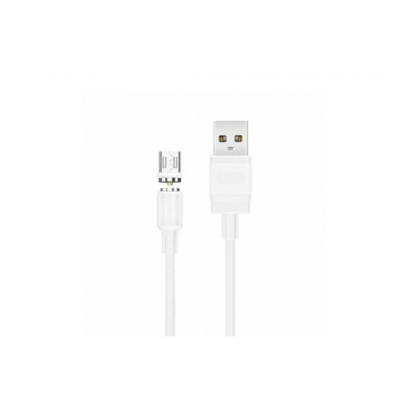 Магнітний Micro USB кабель XO-NB187 / Круглий / 360 Градусів / 100 см. / Білий
