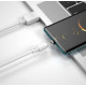 Магнітний кабель Type-C - USB / XO-NB187 / Круглий / 360 Градусів / 100 см. / Білий
