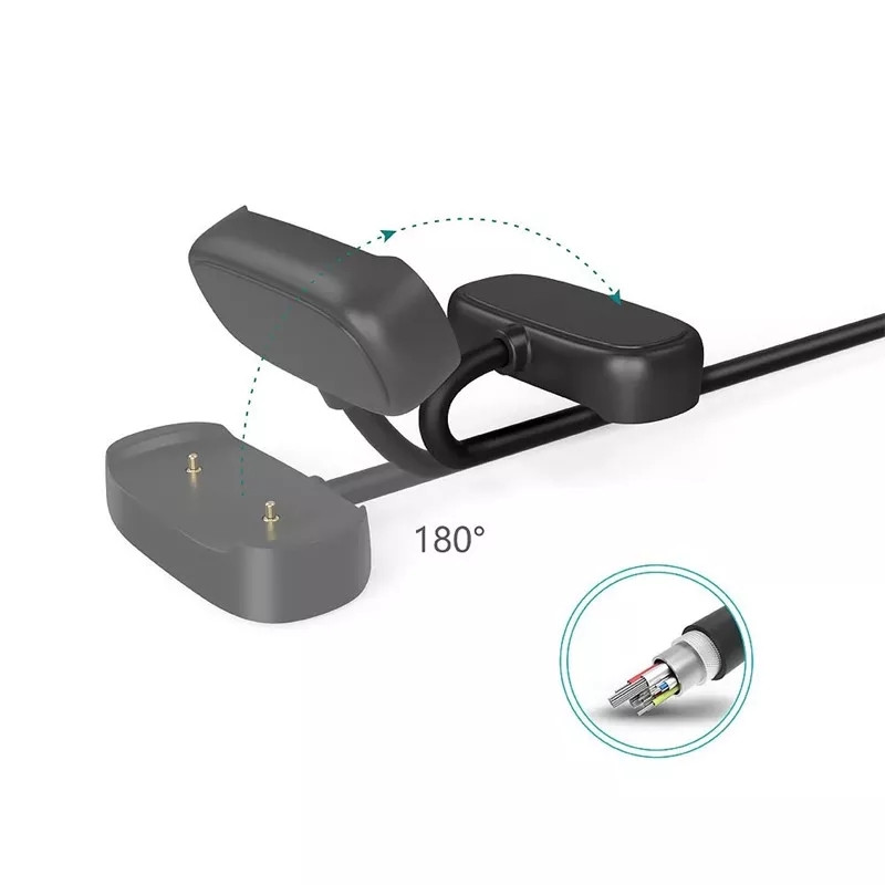 Магнітний USB кабель на годинник Huami Amazfit GTS 4 / Huami Amazfit GTR 4 / 100 см. / Чорний