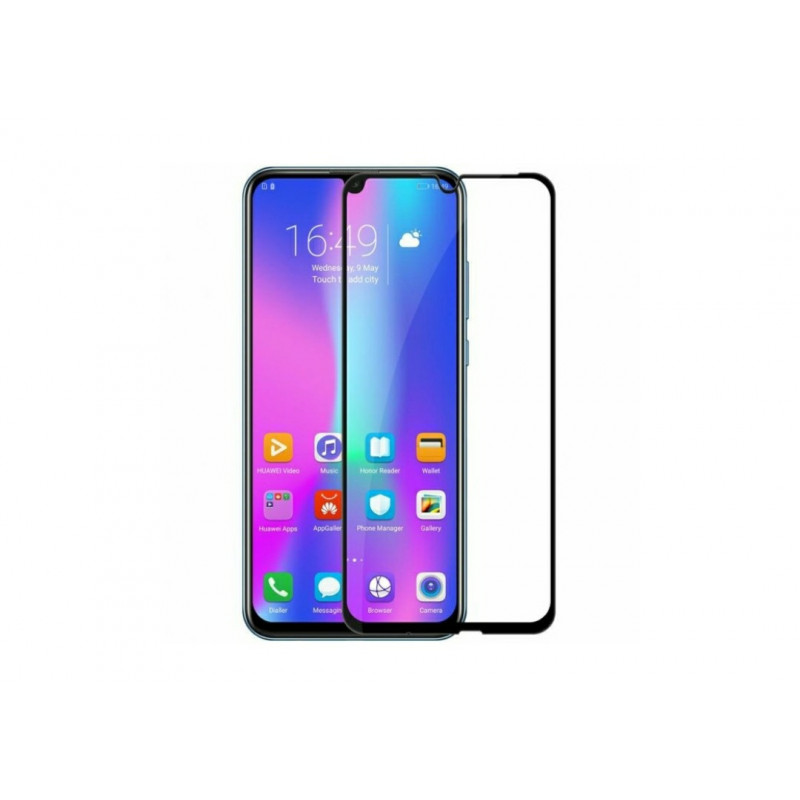 Загартоване захисне скло на Honor 20 Lite / Honor 20i / Чорна рамка