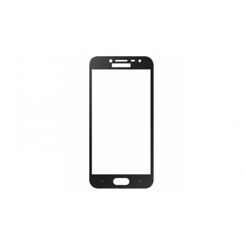 Загартоване захисне скло на Samsung J250 / Чорна рамка