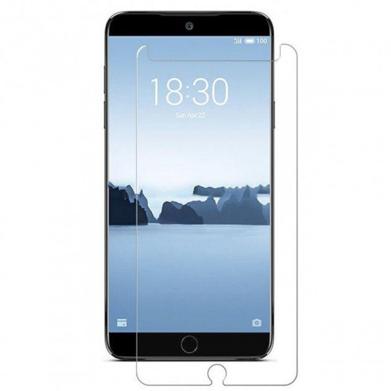Загартоване захисне скло на   Meizu M15 Plus  / Без рамки  / Прозоре