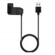 Універсальний USB кабель для зарядки смарт-годинників / 2 контакта 7 мм. / 30 см. / Чорний