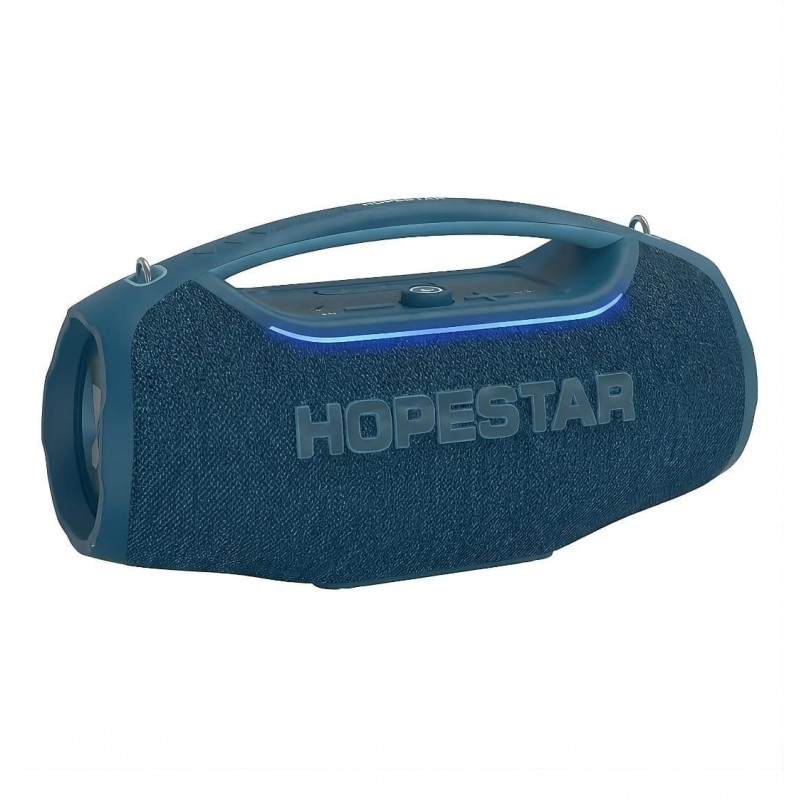 Блютуз колонка для вечірок з мікрофоном і підсвіткою HOPESTAR A60 Ultra / 450 ват / Синя
