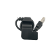 Універсальний USB кабель для зарядки смарт-годинників / 2 Pin, 4 mm / 30 см. / Чорний