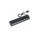 USB хаб Hi-Speed / USB 2.0 / 7 портів USB / З перемикачами / 40 см. / Чорний