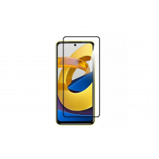 Загартоване захисне скло на Poco M4 Pro 5G / Чорна рамка