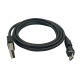 Магнітний кабель USLION 2 в 1 / Micro - USB / 540 градусів / Круглий / 100 см. / Чорний