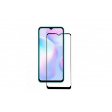 Загартоване захисне скло на Xiaomi Redmi 10A / Чорна рамка