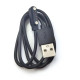 Магнітний USB кабель для дитячого смарт-годинника Q100 Q100S / 50 см. / 4 конектора / Чорний