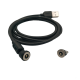 Магнітний кабель USLION 2 в 1 / Micro - USB / 540 градусів / Круглий / 200 см. / Чорний