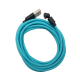 Магнітний кабель USLION 2 в 1 / Micro - USB / 540 градусів / Круглий / 200 см. / Блакитний