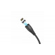 Магнітний силіконовий кабель Hoco X63 / Lightning (Iphone) - USB / 100 см. / Чорний