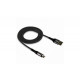 Магнітний нейлоновий кабель XO-NB125 / Micro - USB / 2 Ампера / 100 см. / Чорний