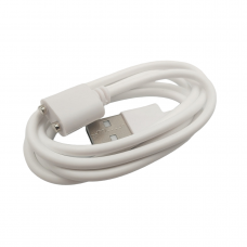 Зарядний магнітний USB кабель для масажерів та інших портативних пристроїв / 80 см. -  7 мм. / Білий