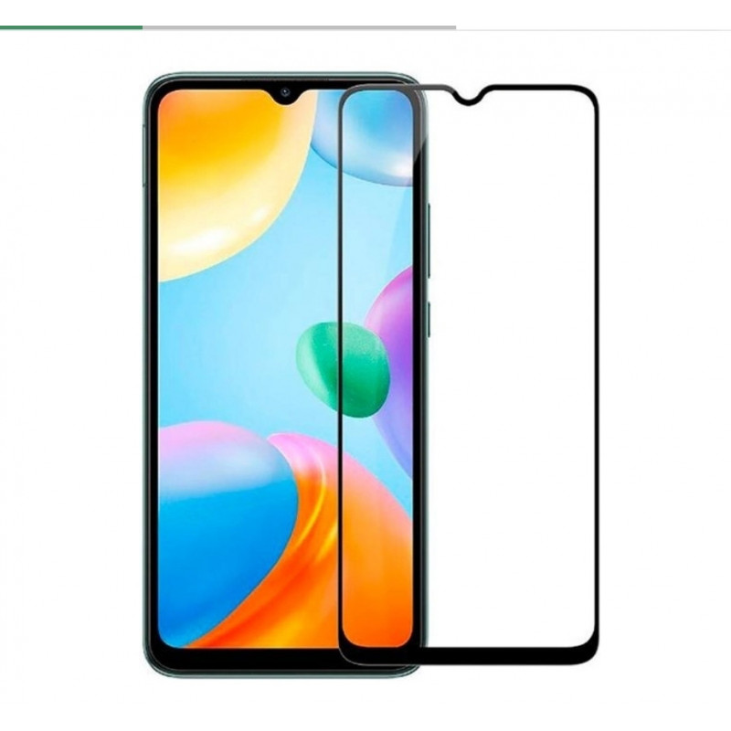 Загартоване захисне скло на смартфон Poco C 40 / Чорна рамка