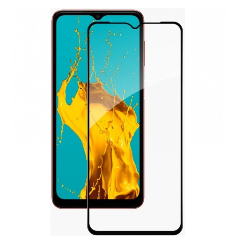 Загартоване захисне скло на смартфон Samsung A04E/ Чорна рамка