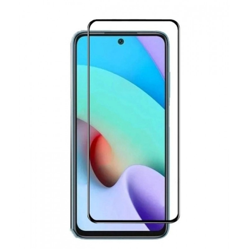 Загартоване захисне скло на Xiaomi Redmi Note 11 / Чорне Повне покриття
