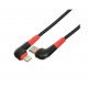 Кутовий кабель Micro - USB  Epik XS 009 для смартфонів / 1.2 метри / до 2.4 Ампера