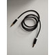 AUX кабель JBL (кабель) для передачі аудіо / Кабель Jack 3.5 mm. / Тканинний кабель / Чорний