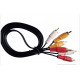 Кабель 3RCA-3RCA / 3R-3R / Кабель 1.2 метри / Чорний