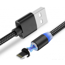 Магнітний кабель  Lightning X-Cable / Круглий 360 градусів / Чорний