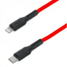 Кабель Hoco DX21 / Type-C - Lightning 1м / Червоний