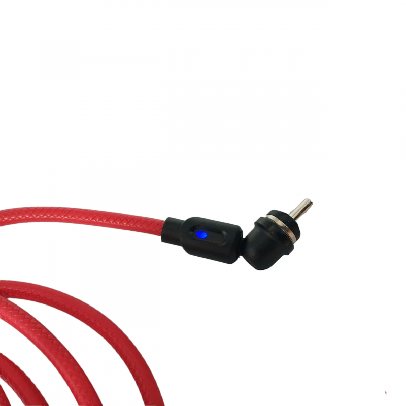 Магнітний кабель USLION 2 в 1 / Type-C - USB / 540 градусів / Круглий / 200 см. / Червоний