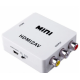 Конвертер HDMI to AV RCA тюльпан переходник / Адаптер 1080p з живленням / Білий