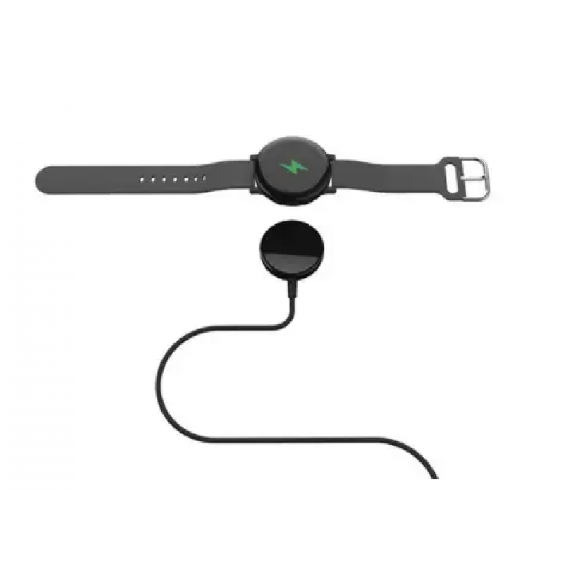 Безпровідний зарядний пристрій для годинників смарт Samsung Galaxy Active 1/2 / Watch 3,4,5 Pro; 6; 6 класичний / 1 метр / Чорний