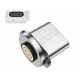 Магнітний кабель USLION 2 в 1 (Швидка зарядка 5A) / Type-C - USB / 540 градусів / Круглий / 100 см. / Чорний