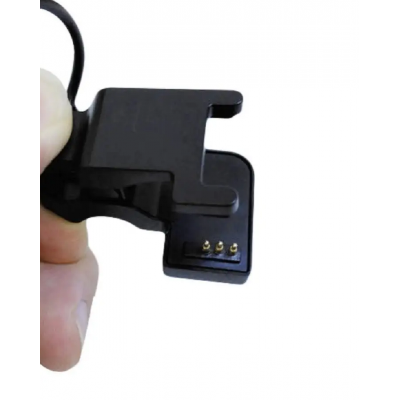 Адаптер USB кабель для смарт-годин на 3 контакти (3 мм) 30 см./ Зажим для зарядного пристрою / Чорний