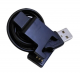 Адаптер USB кабель для смарт-годин на 3 контакти (3 мм) 30 см./ Зажим для зарядного пристрою / Чорний
