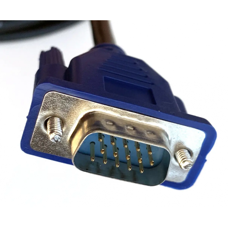 Кабель VGA-VGA /  5 метров (1269) з ферритами / Черный