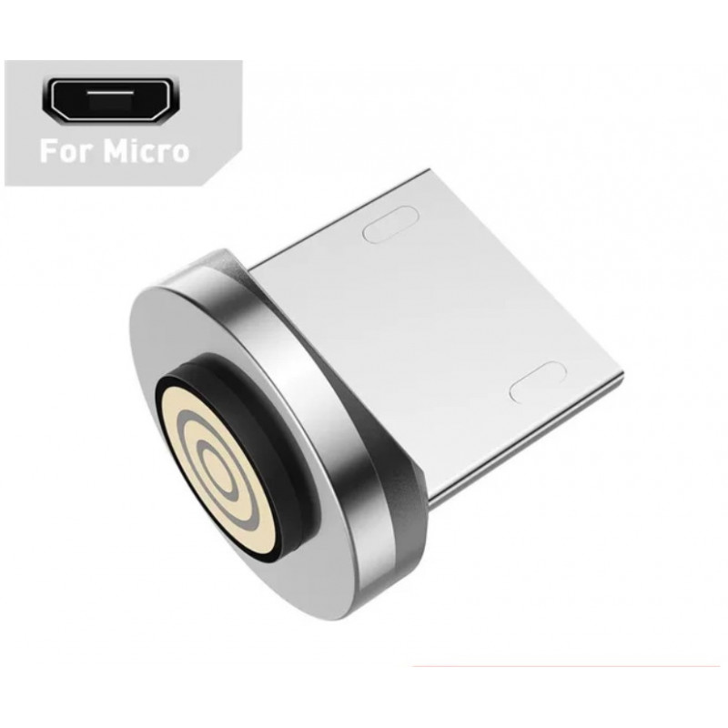 Магнітний круглий конектор Micro USB USLION 5A для швидкої зарядки