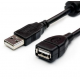 Кабель-подовжувач USB 2.0 AM-AF / для швидкої передачі даних 1 FERITE / 1.5 метра / Чорний