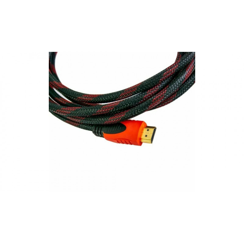 Кабель HDMI - HDMI / V1.4 / 15 метрів / Нейлоновий / Чорний