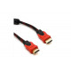 Кабель HDMI - HDMI / V1.4 / 15 метрів / Нейлоновий / Чорний