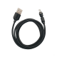 Магнітний кабель USLION 2 в 1 / Type-C - USB / 540 градусів / Круглий / 200 см. / Чорний