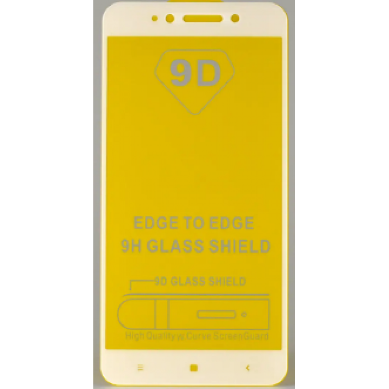 Загартоване захисне скло на Xiaomi Redmi Note 5A Біле / Повне покриття