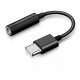 Перехідник для смартфонів Samsung з Type-C на аудіо 3.5 mm / Чорний