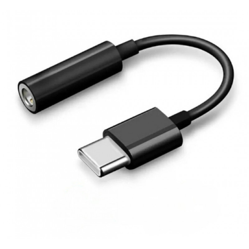 Перехідник для Iphone 15, 15 pro, 15 pro max, 15 plus з Type-C на аудіо 3.5 mm / Чорний